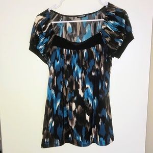 Large Women’s Top Brown, Teal and Black